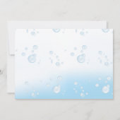 サメテーマ子供の誕生日パーティー サンキューカード (裏面)