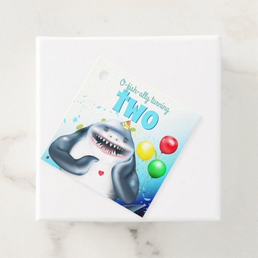 サメテーマ子供の誕生日 フェイバータグ (インサイチュ)