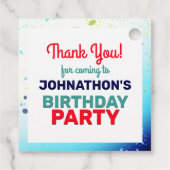 サメテーマ子供の誕生日 フェイバータグ (裏面)