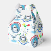 サメテーマ子供の誕生日 フェイバーボックス (裏面サイド)