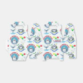 サメテーマ子供の誕生日 フェイバーボックス (折り畳みなし)