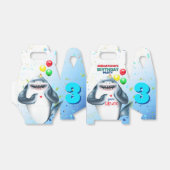 サメテーマ子供の誕生日 フェイバーボックス (折り畳みなし)