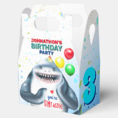 サメテーマ子供の誕生日 フェイバーボックス (オープン)