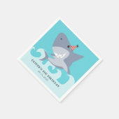 サメテーマ誕生会 スタンダードカクテルナプキン (角)