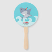 サメテーマ誕生日パーティーフォト ハンドファン (正面)