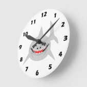サメデザインウォールクロック ラウンド壁時計 (傾斜)
