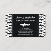 サメデザインダイバーキャプテン魚釣りライフガード 名刺 (正面)