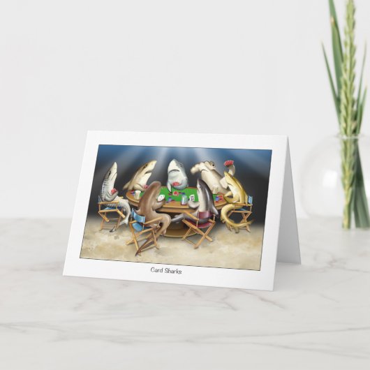 サメトランプカードサメ誕生日カード カード (正面)