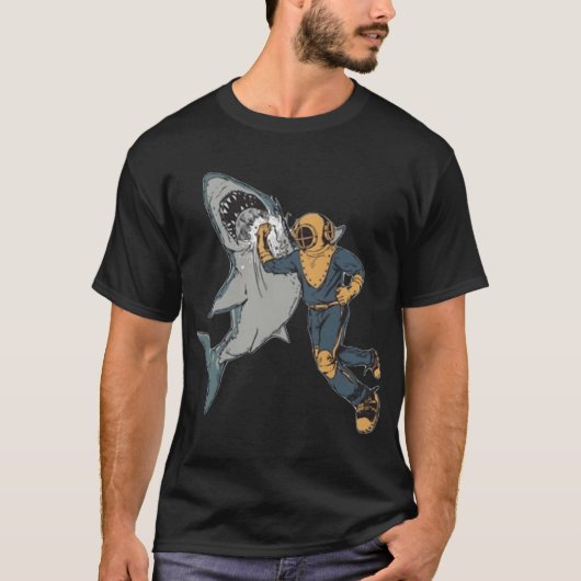 サメパンチの女の子と男の子 Tシャツ (正面)
