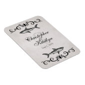 サメパーソナライズされたとクラゲ結婚の磁石 マグネット (右側)