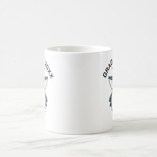 サメパーソナライズされた卒業 コーヒーマグカップ (中央)