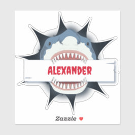 サメパーソナライズされた咬傷 シール