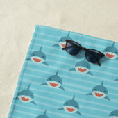 サメパーソナライズされた餌 ビーチタオル (インサイチュ)