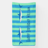 サメパーティーバナー 横断幕 (縦)