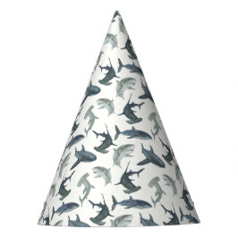 サメパーティー帽子（水色サメ付き） パーティーハット