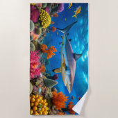 サメビーチタオル ビーチタオル (正面)