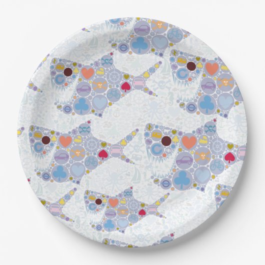 サメプレート ペーパープレート (正面)