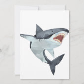 サメプールで泳ぐ誕生日パーティーの招待状 招待状 (裏面)