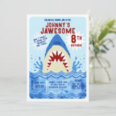 サメプールパーティー 招待状 (スタンド正面)