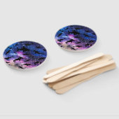 サメモダンの魚間勾配カラフル銀河系宇宙 ハンドファン (組立なし)