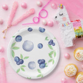 サメリーウォーターカラーブルーベリー ペーパープレート (パーティー)