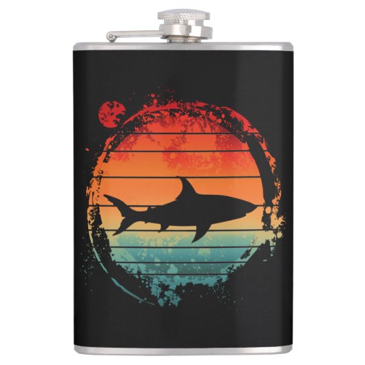 サメヴィンテージレトロ フラスク (正面)