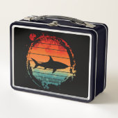 サメヴィンテージレトロ メタルランチボックス (正面)