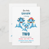 サメ一家 招待状 (正面/裏面)