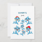 サメ一家 招待状 (裏面)