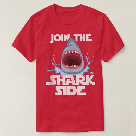 サメ側のサメの愛おもしろい者に参加する464 Tシャツ (デザイン正面)