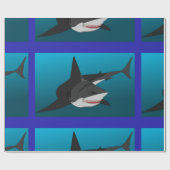 サメ包み紙 ラッピングペーパー (フラット)