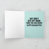 サメ卒業式グリーティングカード カード (内部)