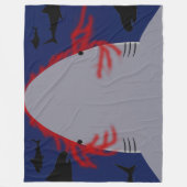 サメ咬傷 フリースブランケット (正面)