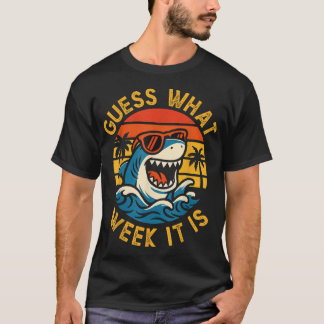 サメ好きのための2025年シャーク・ウィーク 海洋 Tシャツ