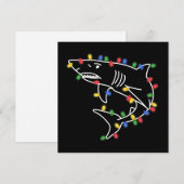サメ好きの木のクリスマスツリー Xmas ペット 動物 サメ シーズンカード (正面/裏面)