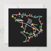 サメ好きの木のクリスマスツリー Xmas ペット 動物 サメ シーズンカード (正面)
