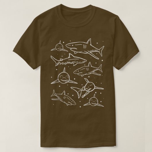 サメ好きサメサメWhit 素晴らし Sharkfish Tシャツ (デザイン正面)