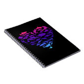 サメ好き海カラフル生のハート ノートブック (右側)