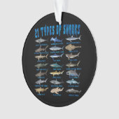 サメ好き21種サメ海動物 オーナメント (正面)