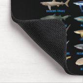 サメ好き21種サメ海動物 マウスパッド (コーナー)