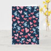 サメ好き カード (黄色い花)