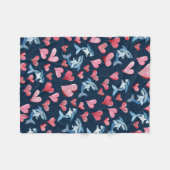 サメ好き フリースブランケット (正面(横))