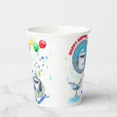 サメ子供の誕生日パーティー 紙コップ (左)