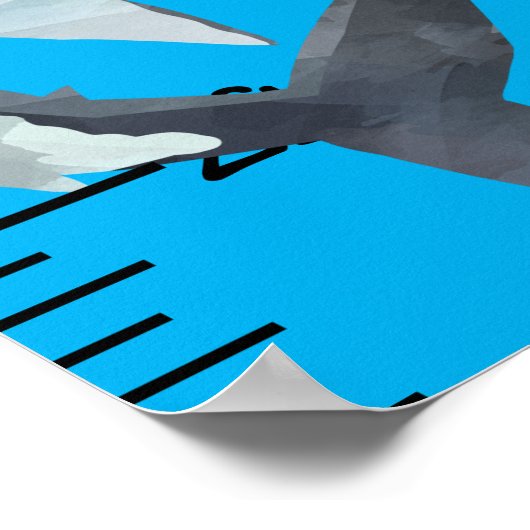 サメ少年の名前の成長のグラフパーソナライズされた ポスター (角)