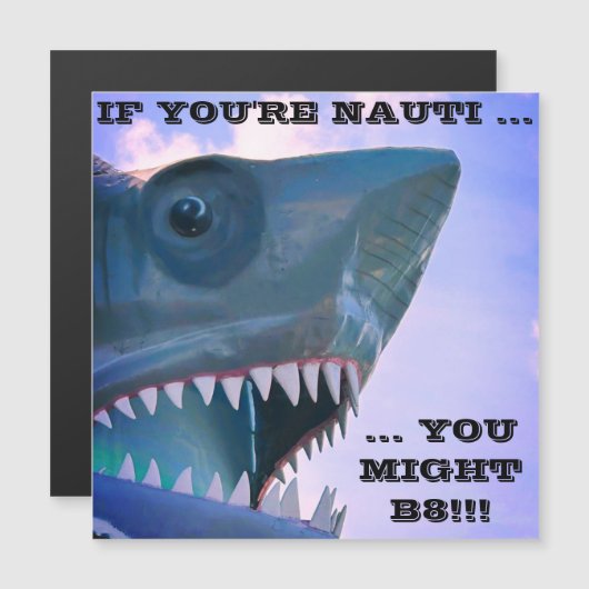 サメ巡航ドアマグネット マグネット招待状 (正面/裏面)