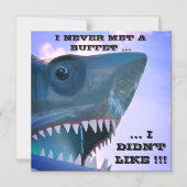 サメ巡航ドアマグネット マグネット招待状 (正面)