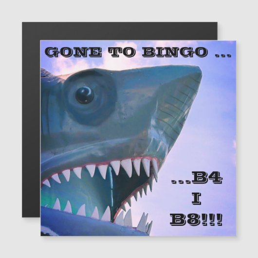 サメ巡航ドアマグネット マグネット招待状 (正面/裏面)