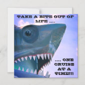 サメ巡航ドアマグネット マグネット招待状 (正面)