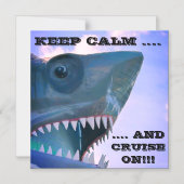 サメ巡航ドアマグネット マグネット招待状 (正面)