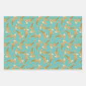 サメ巻き紙フラットシートセット3 ラッピングペーパーシート (正面3)